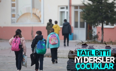 Okullar, ara tatilin ardından ders zilini çaldı