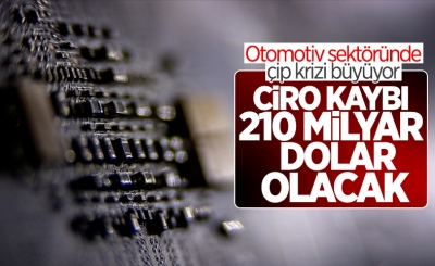 Otomotiv sektöründeki çip krizinin maliyeti 210 milyar doları bulacak