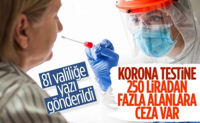 PCR' testi için farklı tarife uygulayan kuruluşlara yaptırım