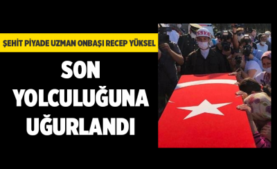 Pençe-Kaplan operasyonunda şehit düşen askerin cenazesi törenle memleketine uğurlandı