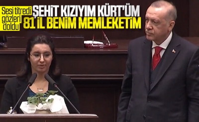 Şehit kızının sözleri AK Parti Grubu'ndakileri duygulandırdı