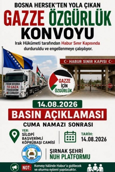  Şırnak Habur’a Yürüyor: Gazze İçin Sınır Kapısında Oturma Eylemi Yapılacak!