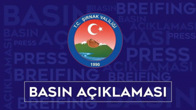 Şırnak Valiliğinden Basın Açıklaması 
