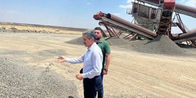 Şırnak Valisi Birol Ekici’den Tepeköy Konkasör Tesisinde İnceleme.
