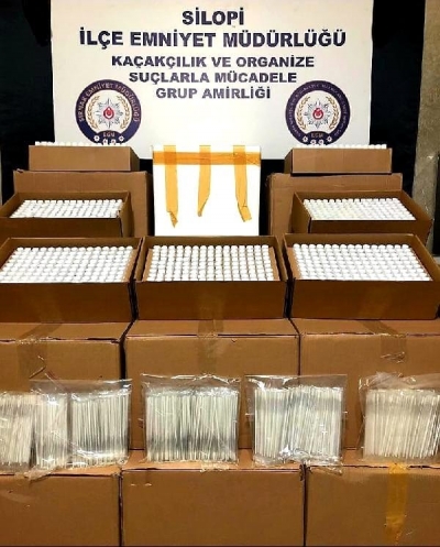 Şırnak'ta, 5 bin 20 test kiti ele geçirildi