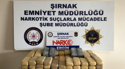 Şırnak'ta 82 kilogram eroin ele geçirildi