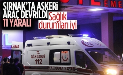 Şırnak'ta askeri araç devrildi