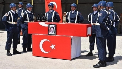 Şırnak'ta EYP'li saldırıda şehit olan güvenlik korucusu için tören