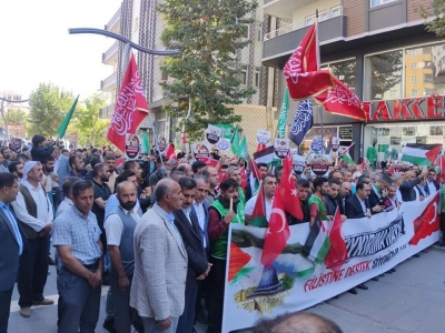 Şırnak'ta Filistin'e destek mitingi düzenlendi