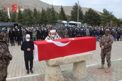 Şırnak'ta Kazada hayatını kaybeden komiser yardımcısı toprağa verildi