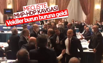 TBMM'de MHP ve HDP milletvekilleri arasında arbede