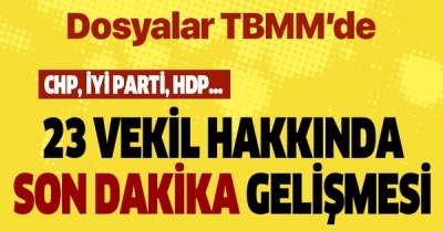 TBMM'ye Mithat Sancar ve 22 milletvekilinin dokunulmazlık dosyaları sevk edildi