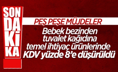 Temel ihtiyaç ürünlerinde KDV indirimi