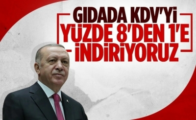 Temel tüketim maddelerinde KDV yüzde 8'den yüzde 1'e indirildi