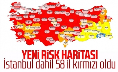 Türkiye genelinde Şırnak dışında mavi il kalmadı