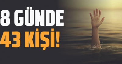 Türkiye'de son 8 günde 43 kişi suda boğuldu
