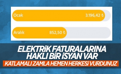 Vatandaşlardan elektrik faturalarındaki yüksek ücrete tepki