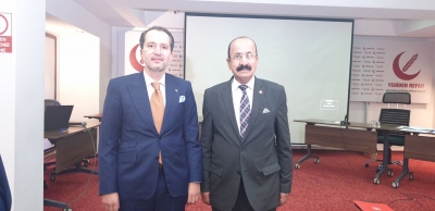 Yeniden Refah Partisi Genel Başkanı  Fatih Erbakan , Partisinin Şırnak il başkanı Sabri Tatarı kabul etti